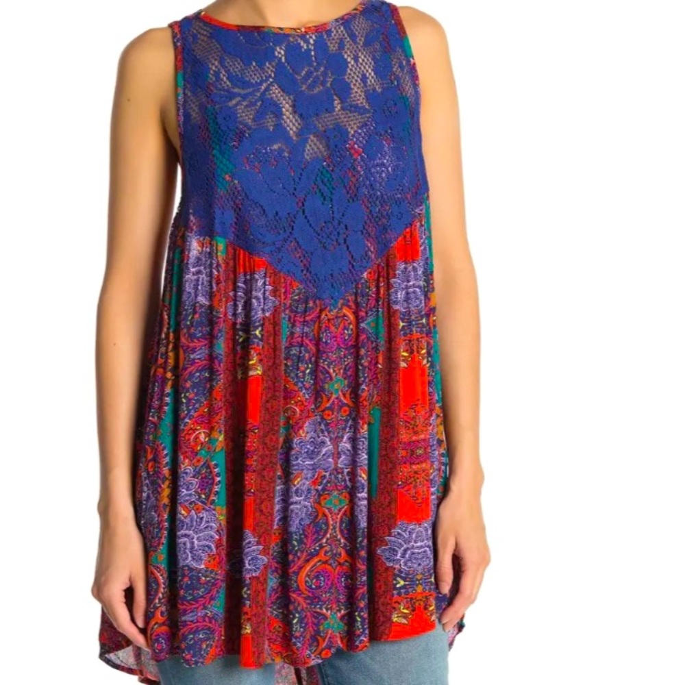 3x HP - Free People Count Me In Trapeze Dress Top - Picture 2 of 10